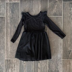 Little Sleepies Black Ruffle Sleeve Dress